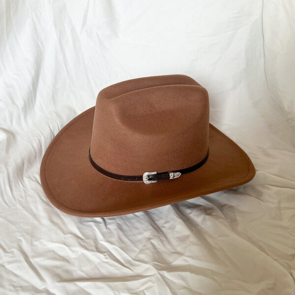 2023 Cowboy-hattu Unisex Solid Jazz-hattu karjalla Investointikoristelu Länsi-cowboy-hattu sombrero hombre