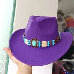 2023 Cowboy-hattu Unisex Solid Jazz-hattu karjalla Investointikoristelu Länsi-cowboy-hattu sombrero hombre hinta ja tiedot | Miesten hatut, huivit ja käsineet | hobbyhall.fi