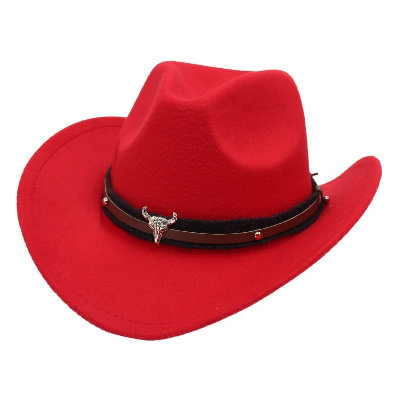 Western Cowboy Black Hat Bull Decorilla Klassiset leveälieriset jazz-villahatut naisille Huopahatut lehmänpäällä ritarihattu hinta ja tiedot | Miesten hatut, huivit ja käsineet | hobbyhall.fi