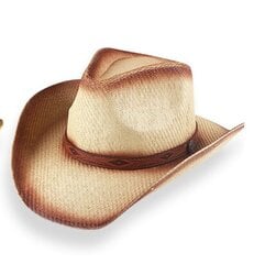 Muoti Cowboy Hattu Vintage Olkihattu 2023 Miesten ja Naisten Jazz Suuri paksumpi Cowboy Hattu Olkihattu aurinkohattu kesähattu hinta ja tiedot | Miesten hatut, huivit ja käsineet | hobbyhall.fi