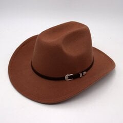 Western Retro Belt Miesten Cowboy Hattu Talvi Syksy Kirkko Country Hat Jazz Brittiläiset naiset Huopahatut Vintage Knight Hatut miehille hinta ja tiedot | Miesten hatut, huivit ja käsineet | hobbyhall.fi