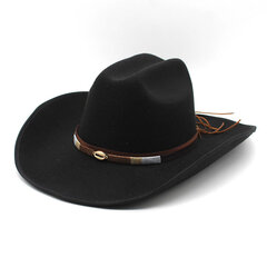 Gentleman Western Cowboy Hattu miehille Naisille Vintage Fascinator Cowgirl Church Jazz Caps Sombrero Hombre hinta ja tiedot | Miesten hatut, huivit ja käsineet | hobbyhall.fi