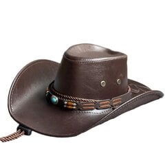 Miehet Naiset Cowboy Hattu Retro Etninen Tyyli Säädettävä Cowgirl Jazz Hattu Vyö Sisustus Keinonahka ulkohattu hinta ja tiedot | Miesten hatut, huivit ja käsineet | hobbyhall.fi