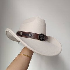 Cowhead Cowboy Hat Miesten Gentleman Naisten Jazz Cowboy Hattu Nahalla Leveälierinen Cloche Church Sombrero Hombre Hat hinta ja tiedot | Miesten hatut, huivit ja käsineet | hobbyhall.fi