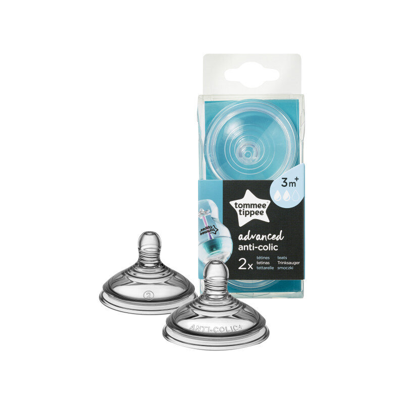 Tommee Tippee tutit medium flow antikoliikkia 2kpl 42112851 hinta ja tiedot | Tuttipullot ja tarvikkeet | hobbyhall.fi