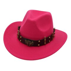 Western Cowboy Miesten hattu Klassinen Country Jazz Hatut naisille Retro Bullet -kuoret Vyökitari musta huopahatut California hinta ja tiedot | Miesten hatut, huivit ja käsineet | hobbyhall.fi