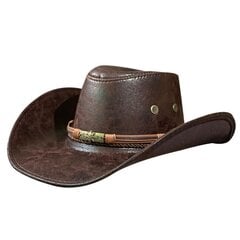 Western Cowboy Hat Hengittävä Cowboy Hat Unisex Photo Props Monipuolinen päähine hinta ja tiedot | Miesten hatut, huivit ja käsineet | hobbyhall.fi