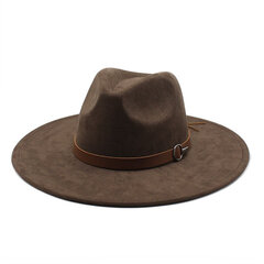 Syksy ja talvi Unisex Cowboy-hatut Tasareunaiset Fedoras Mokkanahka 57 58cm Jazz-tyyli Retro jäljitelmänahkahihnat 2023 NZ0090 hinta ja tiedot | Miesten hatut, huivit ja käsineet | hobbyhall.fi