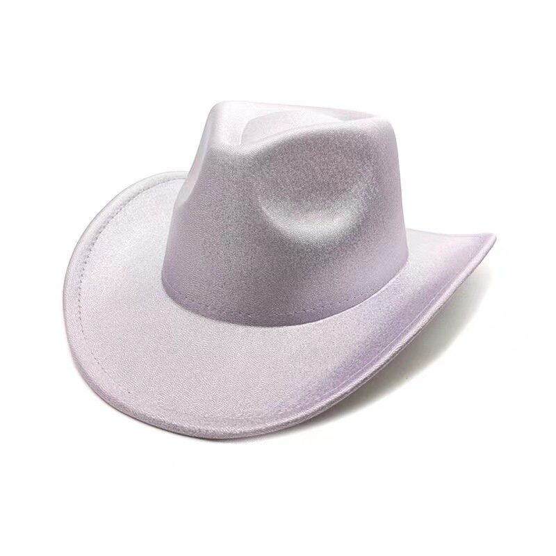 Raidallinen kiiltävä Cowboy-hattu Länsi-miesten ja naisten Cowboy-muotijuhlalavajuhla Cowboy-hattu ulkona ritarihattu hinta ja tiedot | Miesten hatut, huivit ja käsineet | hobbyhall.fi