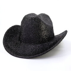 Länsi-Cowboy-hattu talvi Syksy Villainen Fedora-hattu Sombrero Hombre Leveälierinen Cowgirl Jazz-huopahattu herrasmieslaisille hinta ja tiedot | Miesten hatut, huivit ja käsineet | hobbyhall.fi