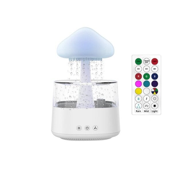 Cloud Rain ilmankostutin 7 värillä LED pilvi yövalo aromaterapia eteerinen öljy diffuusori mikrokostuttaja pöytäkoneen suihkulähde sängyn vieressä unta rentouttava 450 ml