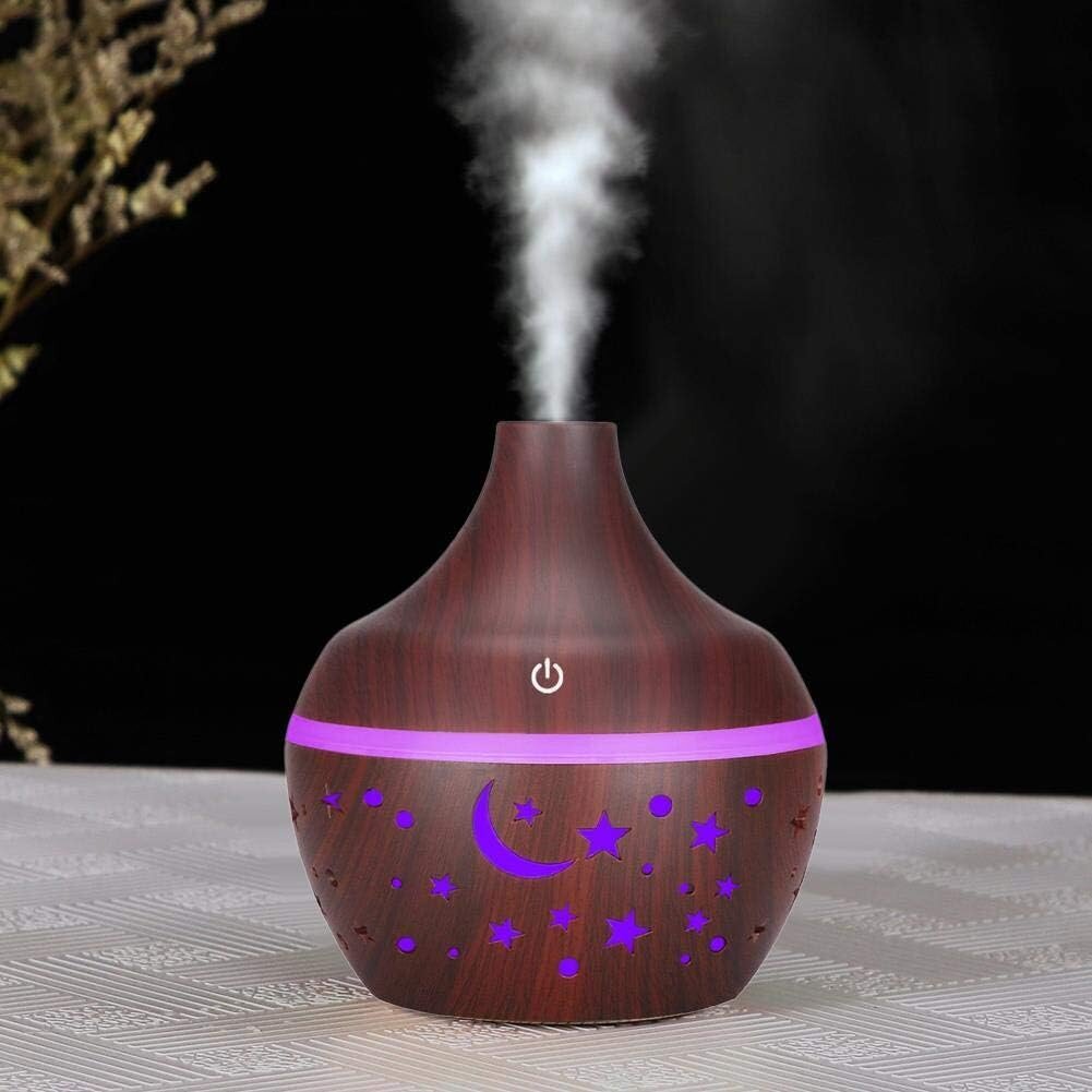 Eteeristen öljyjen diffuusori 130 ml, USB-kostutin Puunjyväinen aromaterapiahajotin, Cool Mist -kostutin 7 värillä LED-valolla kotitoimistoon hinta ja tiedot | Ilmankostuttimet | hobbyhall.fi