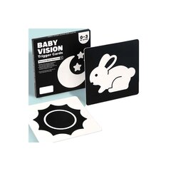 Vauvan visuaaliset stimulaatiokortit Montessori High Contrast Flash Card -lahja vauvalle lapsille Kognitiivinen lelu hinta ja tiedot | Lautapelit ja älypelit | hobbyhall.fi