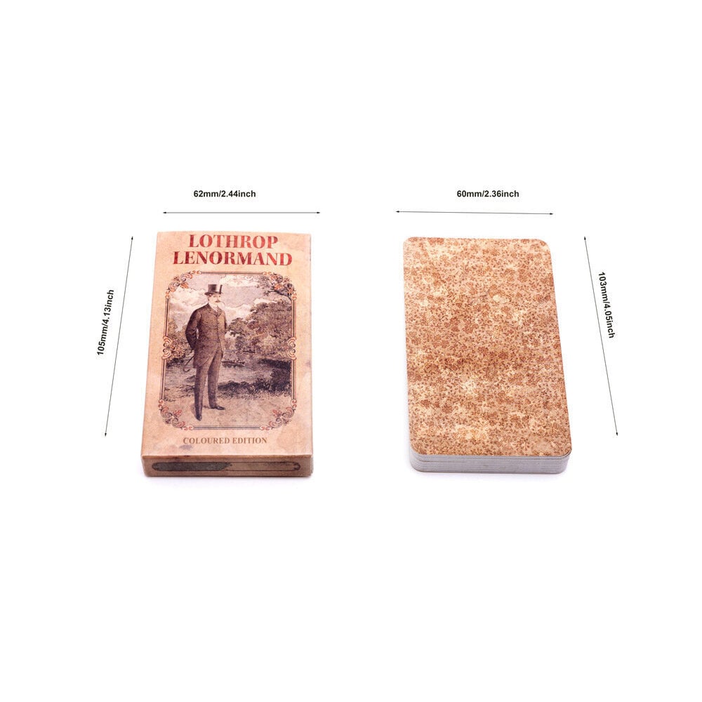 Lothrop Lenormand, kortin koko 10,2x6cm, ei opaskirjaa, lenormand-kortti, oraakkelin ennustamisen tarotharjoitus hinta ja tiedot | Lautapelit ja älypelit | hobbyhall.fi