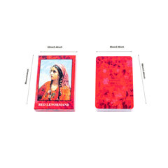 Punainen Lenormand, kortin koko 8,8x6cm, ei opaskirjaa, lenormand-kortti, oraakkelin ennustamisen tarotharjoitus hinta ja tiedot | Lautapelit ja älypelit | hobbyhall.fi