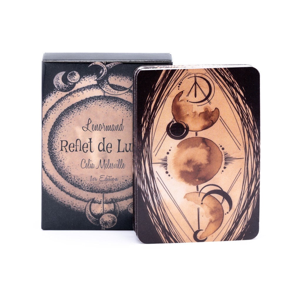 Moonlight Reflection Lenormand -pakka, kortin koko 8,8 x 6 cm, ei opaskirjaa, Lenormand-kortti, Oracle-ennustuksen tarotharjoitus hinta ja tiedot | Lautapelit ja älypelit | hobbyhall.fi