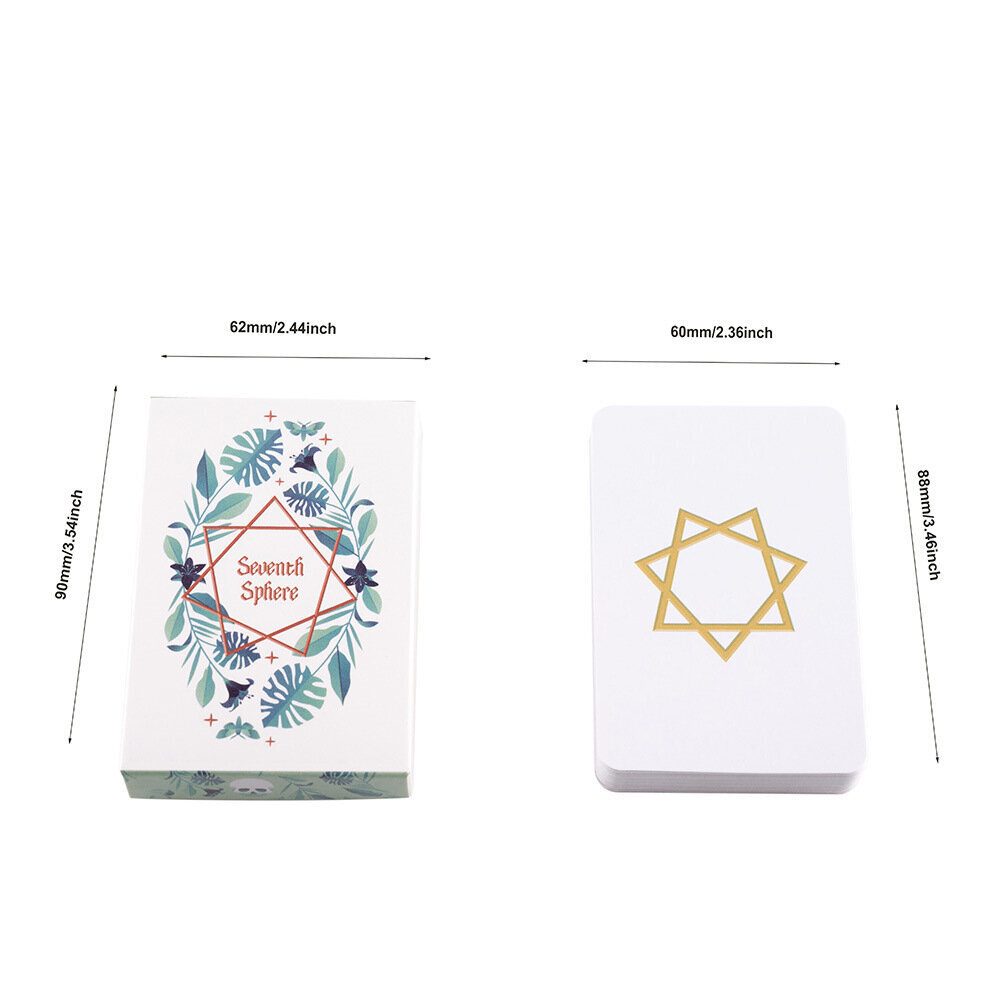 Seitsemännen pallon Lenormand-kortti, kortin koko 8,8 x 6 cm, ei opaskirjaa, harjoittele Oracle-ennustuspakkaa hinta ja tiedot | Lautapelit ja älypelit | hobbyhall.fi