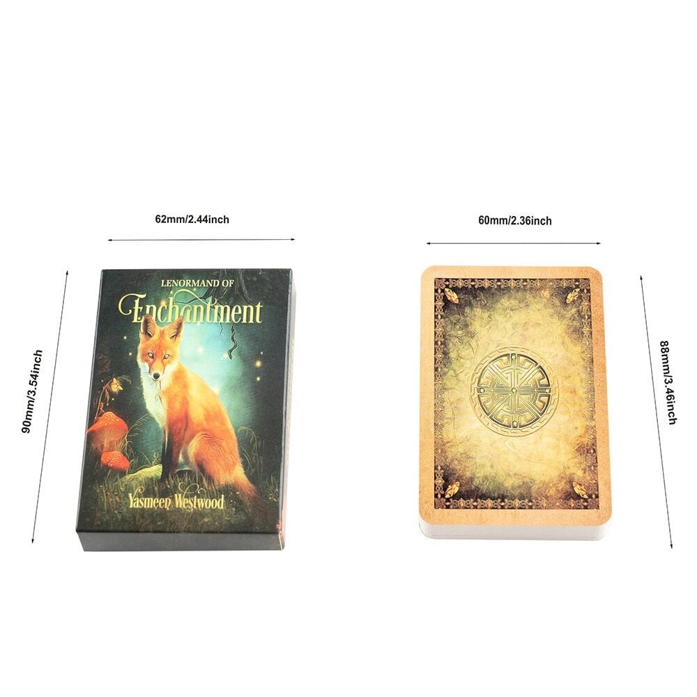 Lenormand of Enchitment, kortin koko 8,8x6cm, ei opaskirjaa, lenormand-kortti, oraakkelin ennustamisen tarotharjoitus hinta ja tiedot | Lautapelit ja älypelit | hobbyhall.fi