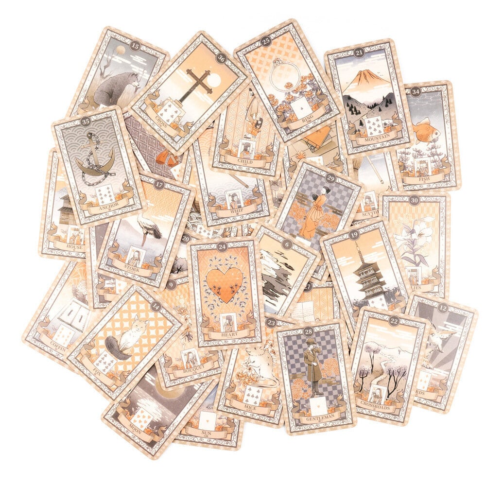 Taisho Roman Lenormand -kortin koko 8,8x6 cm Ei opaskirjaa Lenormand -korttien ennustaminen hinta ja tiedot | Lautapelit ja älypelit | hobbyhall.fi