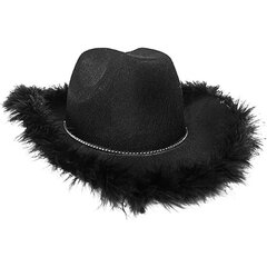 Hattu Furry Feather Cowboy Hat Monipuolinen miehille Naiset Laulajat Koomikko hinta ja tiedot | Miesten hatut, huivit ja käsineet | hobbyhall.fi