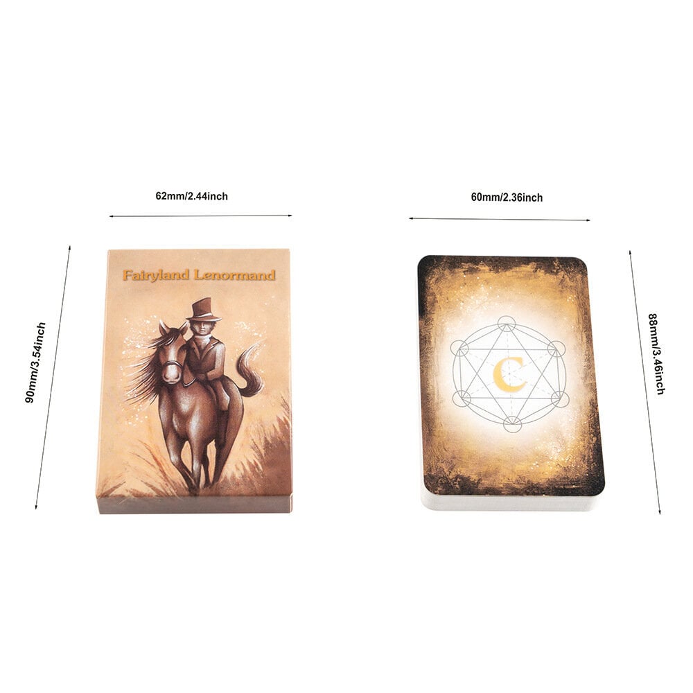 Fairyland-lenormand, kortin koko 8,8x6cm, yksinkertainen opas, lenormand-kortti, oraakkelin ennustamisharjoitus, tarot hinta ja tiedot | Lautapelit ja älypelit | hobbyhall.fi