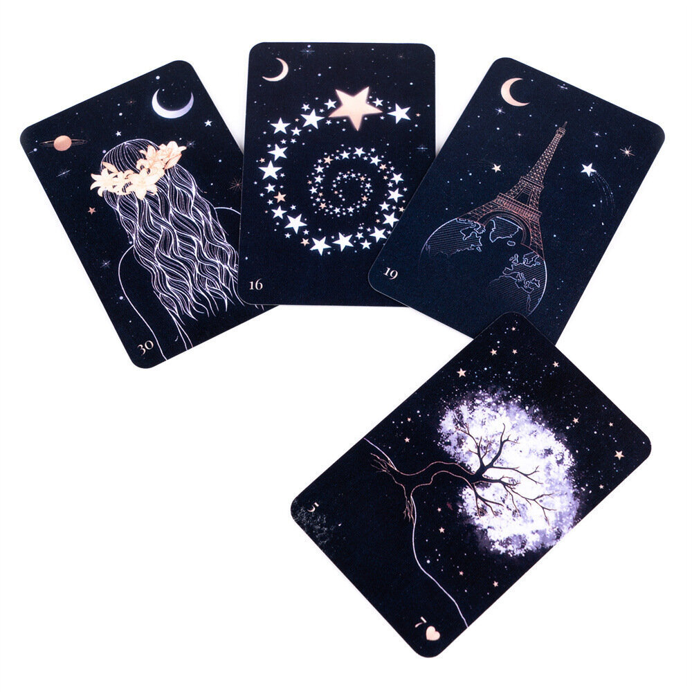 Crescent moon lenormand kortin koko 8,8x6 cm yksinkertaisilla opaskorteilla lenormand kortti oraakkeli ennustaminen tarot harjoitus hinta ja tiedot | Lautapelit ja älypelit | hobbyhall.fi