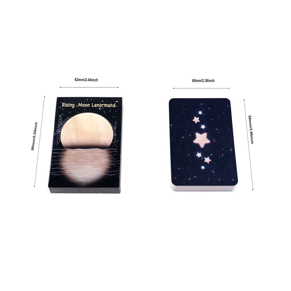 Crescent moon lenormand kortin koko 8,8x6 cm yksinkertaisilla opaskorteilla lenormand kortti oraakkeli ennustaminen tarot harjoitus hinta ja tiedot | Lautapelit ja älypelit | hobbyhall.fi