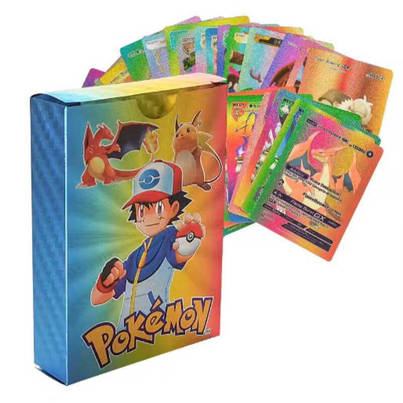 55 kpl Pokemon Kara Englanti Metallikauppakortti Charizard Vmax Gx Kultafolio Keräilykortti hinta ja tiedot | Lautapelit ja älypelit | hobbyhall.fi