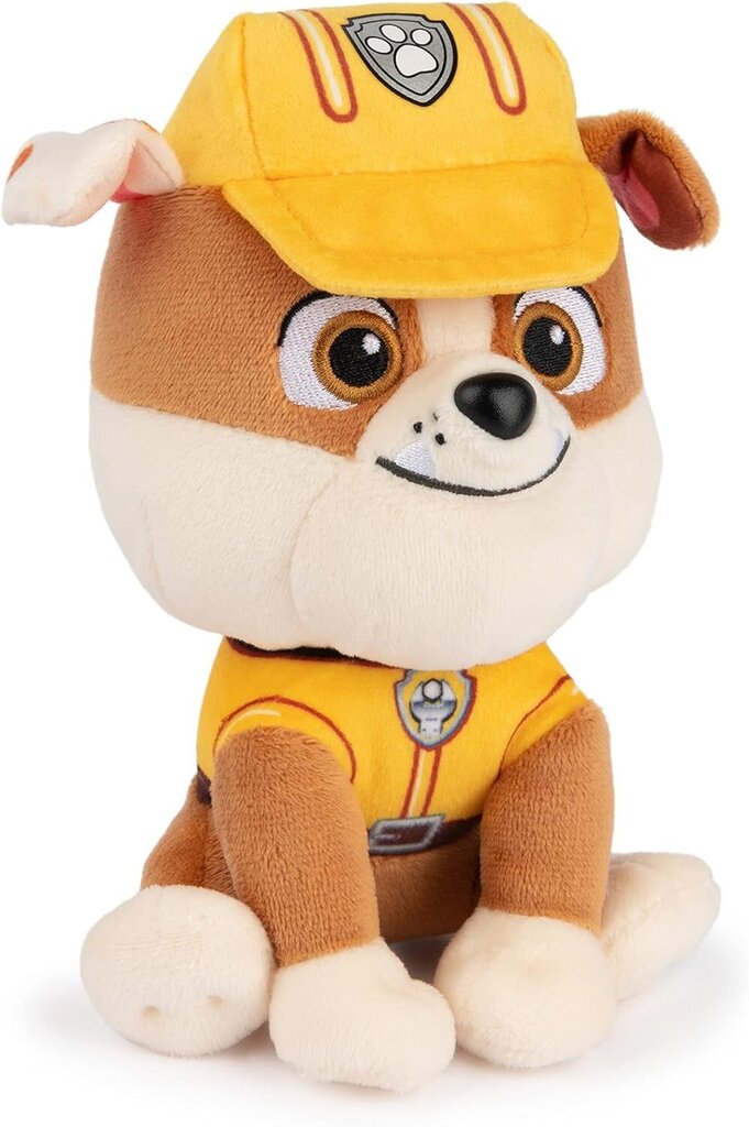 Virallinen PAW Patrol Rubble Signature Construction Univer -pehmolelu, täytetty eläin 1-vuotiaille ja sitä vanhemmille, 23 cm hinta ja tiedot | Pehmolelut | hobbyhall.fi