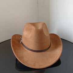 Mokkanahka harmaa helmi Cowboy-hattu Pieni koko Cowboy-hattu Mokkamateriaali Jazz-hattu Miesten ja naisten ritarihattu hinta ja tiedot | Miesten hatut, huivit ja käsineet | hobbyhall.fi