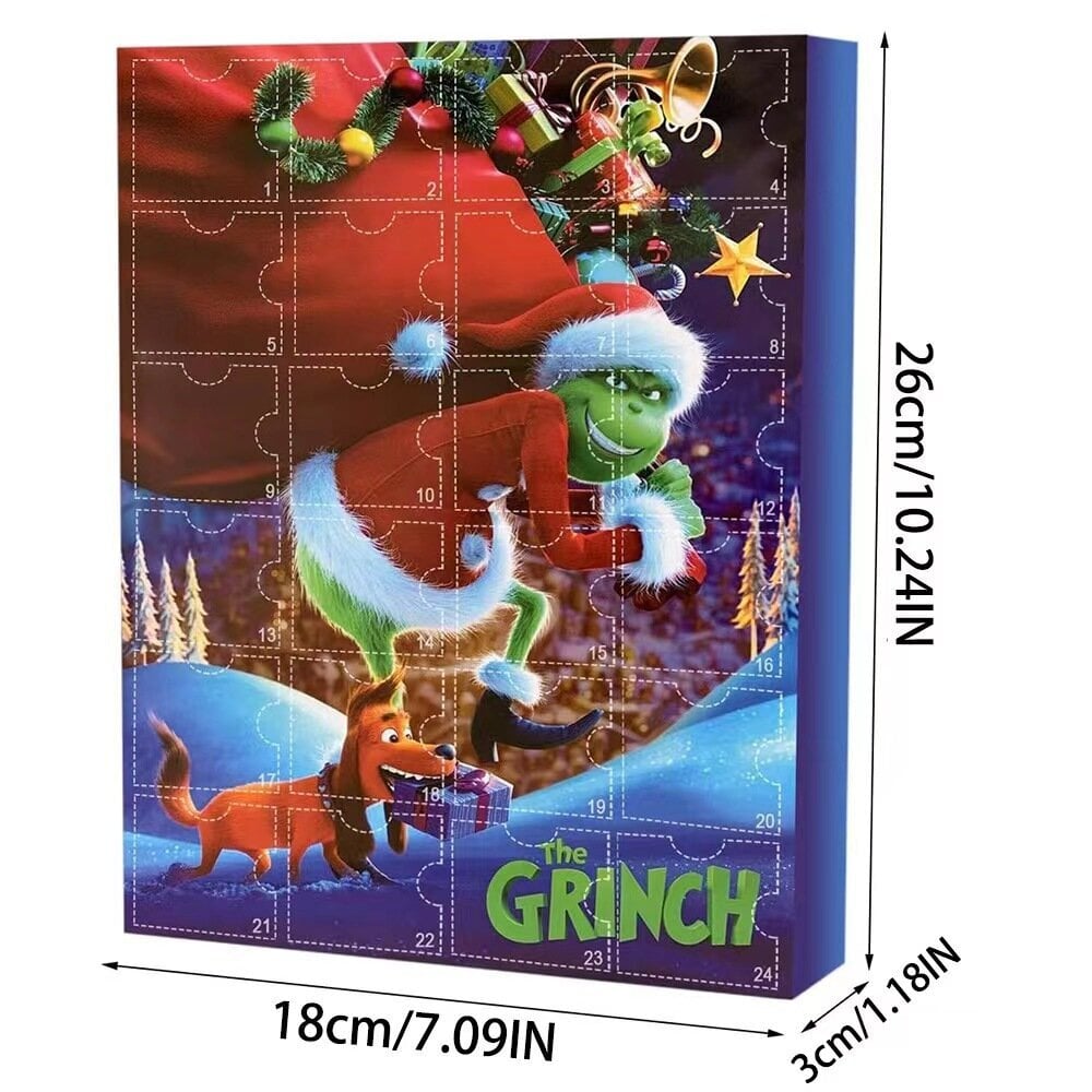 2024 Green Fur Monster Grinch -joulu Adventin sokealaatikko joulukalenteri hinta ja tiedot | Juhlakoristeet | hobbyhall.fi