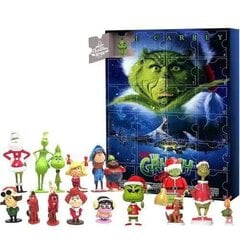 2024 Green Fur Monster Grinch Christmas Advent Blind Box Joulukalenteri F hinta ja tiedot | Juhlakoristeet | hobbyhall.fi