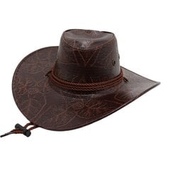 Keinonahka Vintage Western Black Miesten Cowboy Hattu Gentleman Travel Yksivärinen Cowgirl Country Hat Classic Jazz Naisten Ritarihattu hinta ja tiedot | Miesten hatut, huivit ja käsineet | hobbyhall.fi