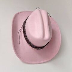 9cm leveälierinen Western Cowboy hattu miehille vintage Fascinator Cowgirl jazz hattu Cloche kirkko lippalakit Sombrero Hombre hinta ja tiedot | Miesten hatut, huivit ja käsineet | hobbyhall.fi