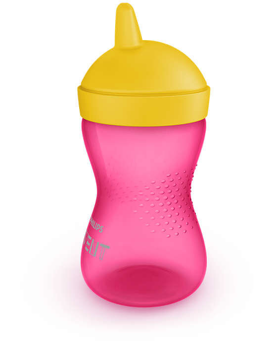 Liukumaton kuppi kovalla pillillä Philips Avent My Grippy 18 kk 300 ml, vaaleanpunainen hinta ja tiedot | Tuttipullot ja tarvikkeet | hobbyhall.fi