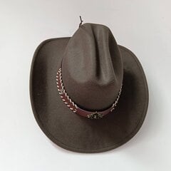 9cm leveälierinen Western Cowboy hattu miehille vintage Fascinator Cowgirl jazz hattu Cloche kirkko lippalakit Sombrero Hombre hinta ja tiedot | Miesten hatut, huivit ja käsineet | hobbyhall.fi