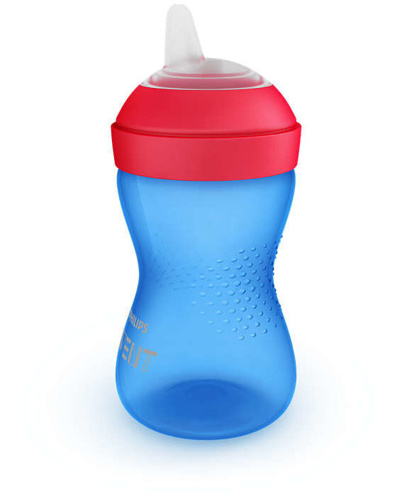 Liukumaton kuppi, kova nokka Philips Avent My Grippy 9 kuukautta 300 ml, sininen. hinta ja tiedot | Tuttipullot ja tarvikkeet | hobbyhall.fi