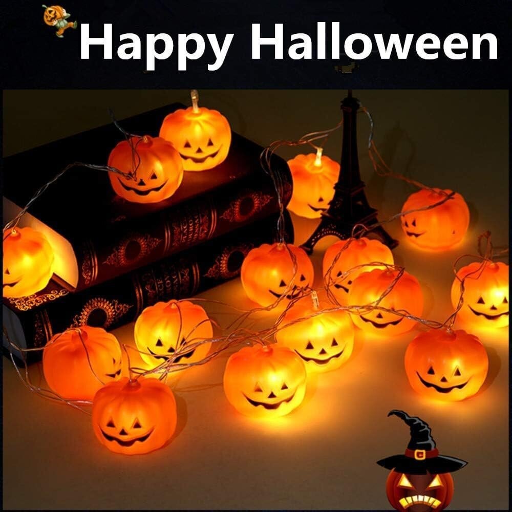 Halloween-valot, LED-kurpitsavalot, juhlavalot ulkosisustukseen, 2-tilaa tasaiset/vilkkuvat valot (20 One Pumpkin Lights, 9,8 jalkaa) hinta ja tiedot | Juhlakoristeet | hobbyhall.fi