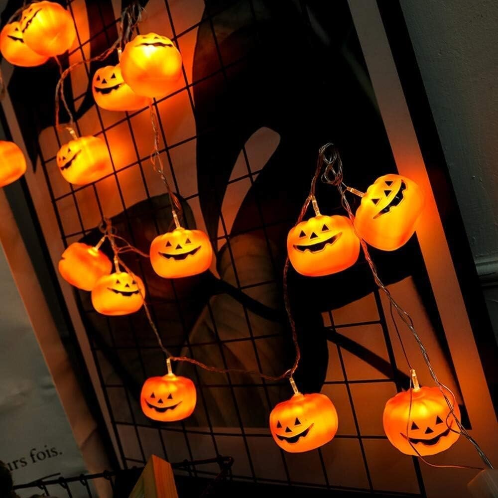 Halloween-valot, LED-kurpitsavalot, juhlavalot ulkosisustukseen, 2-tilaa tasaiset/vilkkuvat valot (20 One Pumpkin Lights, 9,8 jalkaa) hinta ja tiedot | Juhlakoristeet | hobbyhall.fi