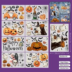 Halloween-ikkunan koristepaperi Haunted House Pumpkin Ghost Bat Staattinen lasi-ikkunatarra hinta ja tiedot | Koristeet ja tarrat | hobbyhall.fi