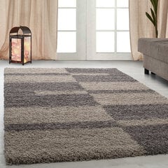 Matto Ayyildiz Shaggy Gala Taupe 2505, 80x250 cm hinta ja tiedot | Isot matot | hobbyhall.fi