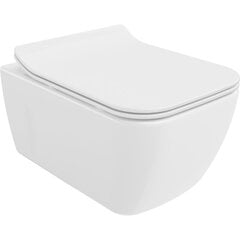 Mexen Margo Rimless WC, hitaasti sulkeutuva kansi, ohut istuin, Duroplast, valkoinen - 30420800 hinta ja tiedot | WC-istuimet | hobbyhall.fi