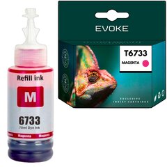 Mustepullot Epson T6733 tulostinmuste punainen, 70 ml, 6500 sivua, yhteensopiva L800 L805 L810 L850 L1800 kanssa. hinta ja tiedot | Mustekasetit | hobbyhall.fi