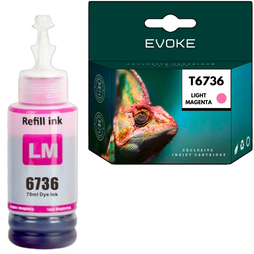 Mustepullot Epson T6735 vaalea magenta, 70 ml, 6500 sivua, yhteensopiva L800 L805 L810 L850 L1800 kanssa. hinta ja tiedot | Mustekasetit | hobbyhall.fi