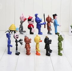 12 kpl Five Nights At Freddy's Figure FNAF Chica Bonnie Foxy Freddy Fazbear Bear PVC Action Figures 5-11cm hinta ja tiedot | Pienoismallit | hobbyhall.fi