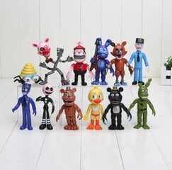 12 kpl Five Nights At Freddy's Figure FNAF Chica Bonnie Foxy Freddy Fazbear Bear PVC Action Figures 5-11cm hinta ja tiedot | Pienoismallit | hobbyhall.fi