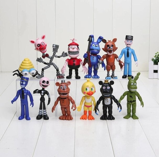 12 kpl Five Nights At Freddy's Figure FNAF Chica Bonnie Foxy Freddy Fazbear Bear PVC Action Figures 5-11cm