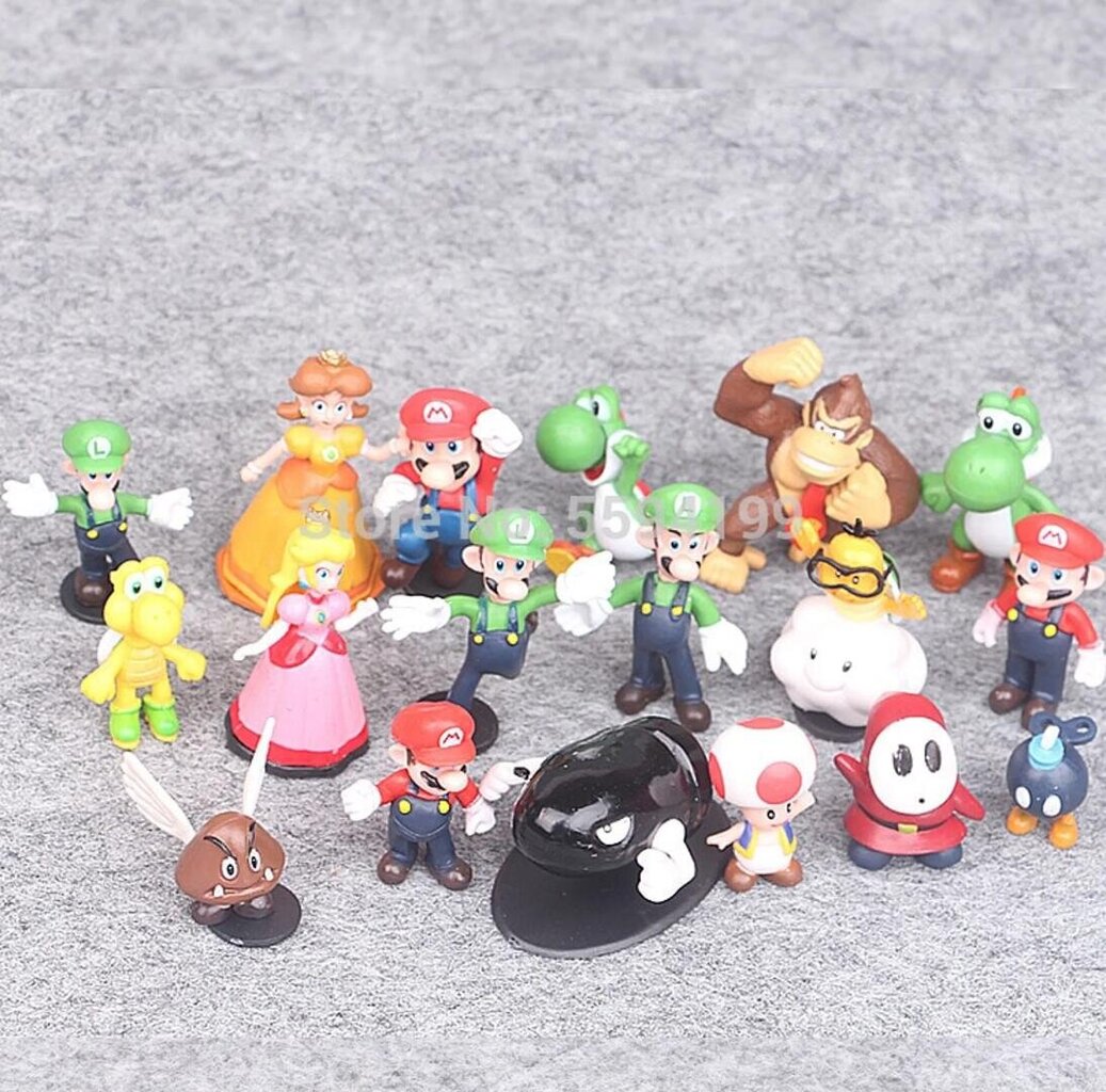 Super Mario Bros figuurit 18 kpl hinta ja tiedot | Poikien lelut | hobbyhall.fi