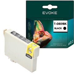 Epson 801 tulostimen mustekasetti musta , 15 ml , 500 sivua , C13T08014010 / T0801 , yhteensopiva PX660 R285 RX585 PX710 kanssa. hinta ja tiedot | Mustekasetit | hobbyhall.fi