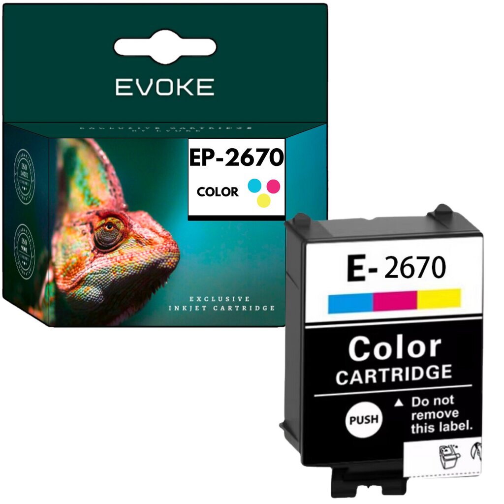 Epson 2670 kolmivärinen tulostin värikasetti , 7 ml , 200 sivua , C13T26704010 , yhteensopiva WF-100W WF-110W T2661 T2661 T2670 kanssa. hinta ja tiedot | Mustekasetit | hobbyhall.fi